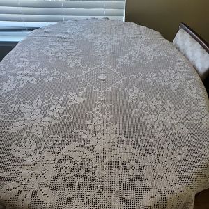 Oval tablecloth handmade